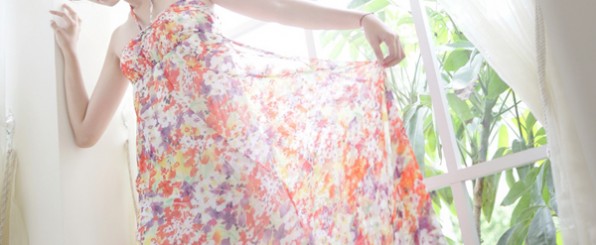 花柄ワンピでガーリースタイル一発完成!